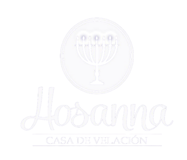 Logotipo de Hosanna Casa de Velación: candelabro de siete luces